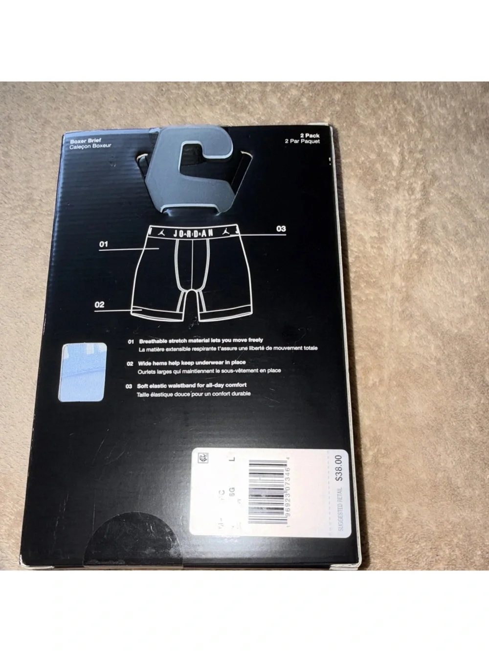 Jordan Men's Boxer Briefs Pack - Navy & Light Blue